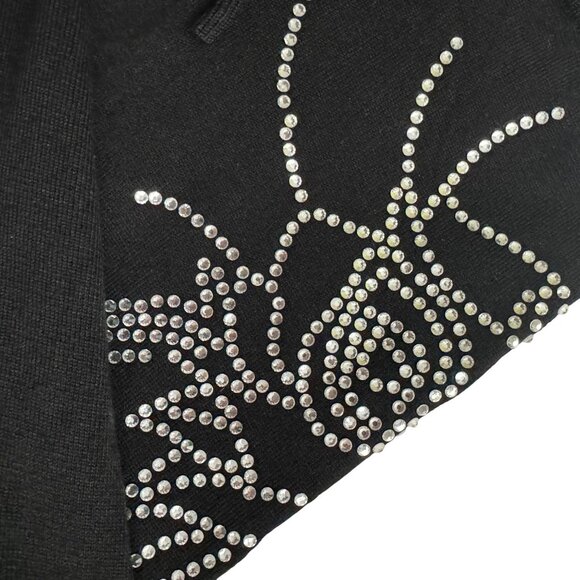 I.AM.GIA Black Knit Embellished Womens Set pant/top sz XXS black flared nwot - Picture 15 of 15